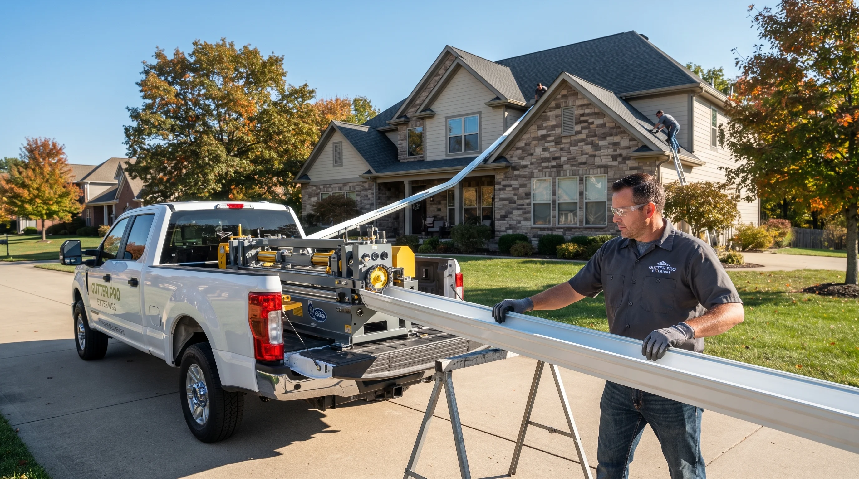 Continuous seamless gutter installation and on-site roll-forming in Topeka KS